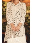 Delicate white polka dot dress 5014 - Online store - Boutique